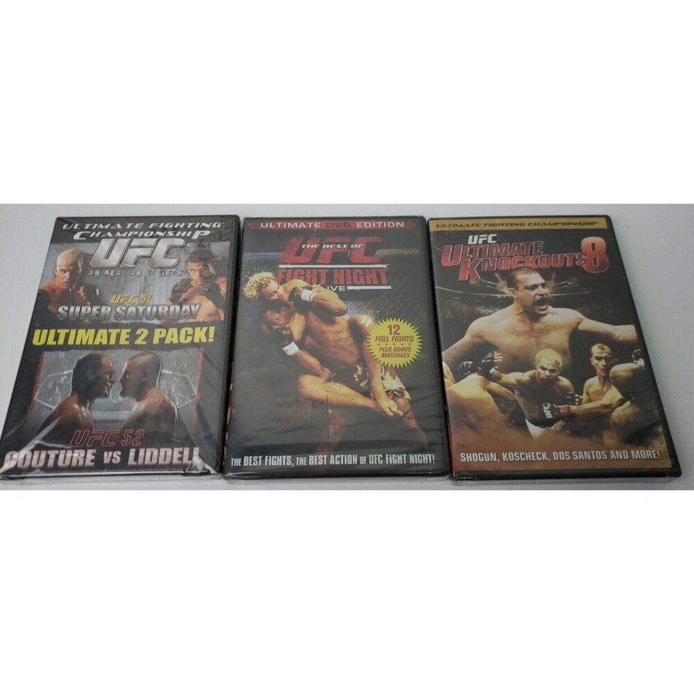 UFC DVD Lot 2 Pack of UFC 51 52 Ultimate Knockouts 8 Best of Fight Night Live
